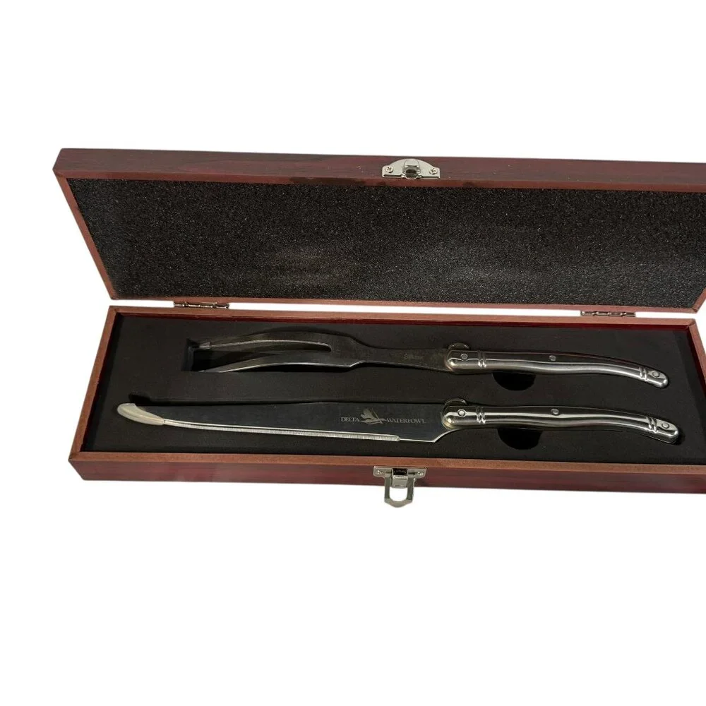 NIB Delta Waterfowl Slitzer Germany 2pc European-Style Carving Set w/ Box